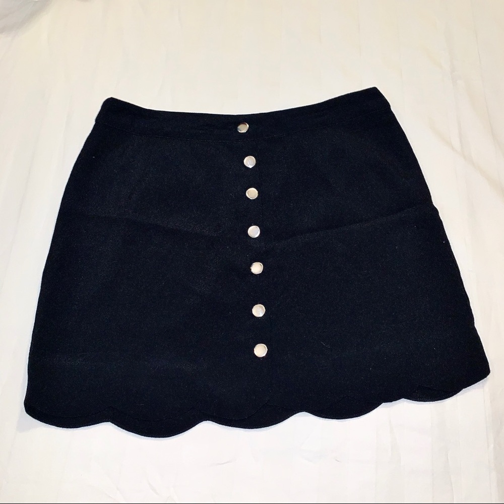 MOD Buttoned Black Skirt Boutique - Medium